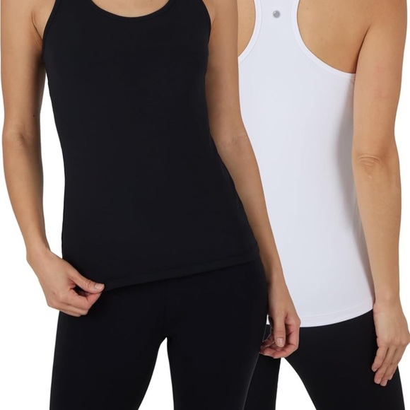 Yogalicious 2 Pack Seamless Carrie Tank Padded Racerback Tank Tops - Picture 1 of 11